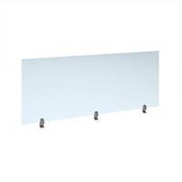 Straight  desktop acrylic screen with SILV brackets 1800x700mm,Delivery Only