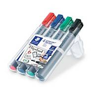 Staedtler® Lumocolor markers, assorted, pack of 4