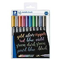 Staedtler® brush pen metal, assorted, pack of 10
