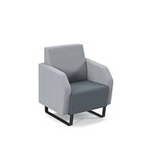 Encore low back 1 seat sofa 600mm BLK - GRY seat GRY back arm,Delivery Only