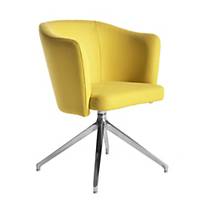 Otis SGL seater tub chair 4 star swivel base - lifetime yellow,Delivery Only