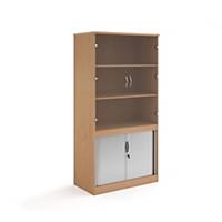 Contract Right Hand Desk Panel Corner  1600mm , Beech & Silver, Delivery Only