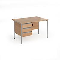 Contract 25 straight desk 3 Draw Ped SILV H- frame 1200x800mm-BCH,Installation