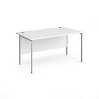 Contract 25 straight desk SILV H-Frame leg 1400x800mm - WH top,Installation