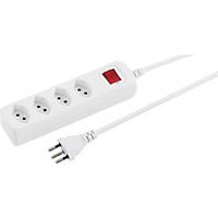 Power strip A. Steffen POWER EASY 4xT13 1.5m with switch white