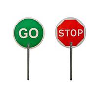 STOP/GO Paddle Signs - 850mm