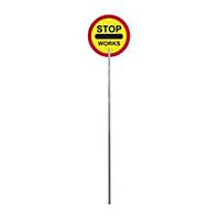 STOP WORKS Lollipop Sign - 2.2m