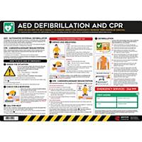 Safety Poster: AED Defibrillation and CPR