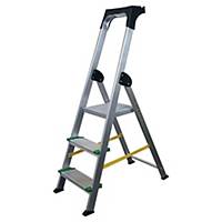 Safetool Safety ladder BES5330073 , 3 steps, aluminium