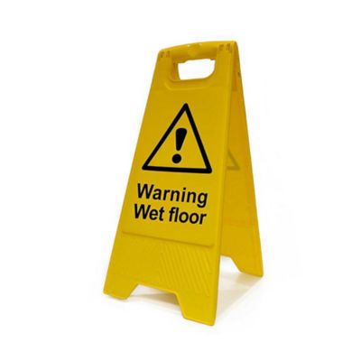 Warning Wet Floor Aboard Yellow