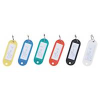 Plastic Key Tag Assorted Color - Pack of 20