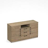 Adapt Starter Units Back To Back 1600mm, Oak & Silver, Delivery Only