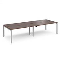 Adapt DBL B2Bdesks 3200mm x 1200mm - SILV frame, WAL top,Delivery Only