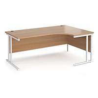 Maestro 25 R/Hand Ergo desk 1800mm wide - WH frame, BCH top,Delivery Only