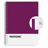 Caderno espiral Escolofi Pantone Basic - A4 - 80 folhas - 5 x 5 mm - lilás