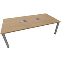 Conference table EOL Eloise, 240x120 cm, light oak/ silver