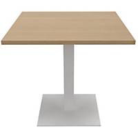Conference table EOL Eloise, 80x80 cm, light oak/ silver