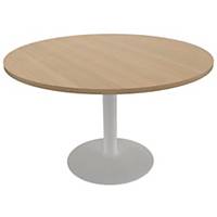 Conference table EOL Eloise, Durchmesser 120 cm, light oak/ silver