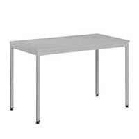 Stôl s kovovými nohami a doskou Malow STB 106, 74x160x80 cm, svetlosivá
