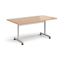 Rect fliptop meeting table with SILV frame 1600x800mm - BCH,Delivery Only