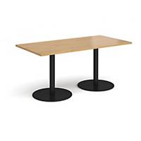 Monza rectangular dining table black Base 1600x800mm, oak, Delivery Only