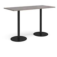 Monza Rect Poseur Table Flat Round Black base 1800X800mm - Goak-Delivery Only