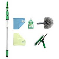 Multi Purpose Dusting and Glass Cleaner Kit with 15ft Pole