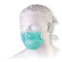Betatex kasvonsuoja kolmikerroksinen nauhoilla sininen, 1 kpl=50 suojaa