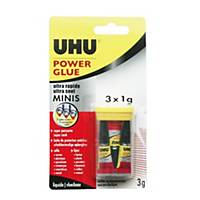 Colle instantanée UHU Power, les 3 tubes de 1 g