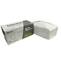 PK50 MEDIDA FACE MASK 3 PLY WH