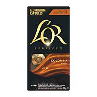 LOR Colombia coffee capsules, 10 pieces