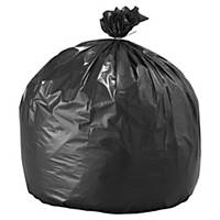 Sac poubelle déchets lourds soufflets noir - 130 L - 80x110 cm - 52µ - 100 sacs