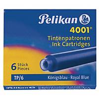 Cartouche d encre bleue pour stylo à plume Pelikan 4001®, les 6 cartouches