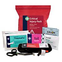 Bs8599-1:2019 Critical Injury Pack In Red Poly Bag