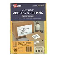 Avery 艾利 L7651-100 鐳射列印標籤 38.1 x 21.2毫米 每盒6500個標籤