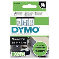 Dymo 40914 ruban D1 9mm bleu/blanc