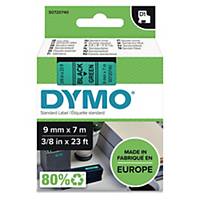 Dymo Schriftband D1 40919, Breite: 9mm, schwarz auf grün