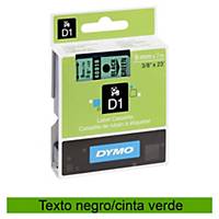 Dymo 40919 D1-labelling tape 9mm black/green