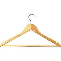 Unilux Woody clothes hanger, made of wood, L450xH160mm , pack of 25 pieces