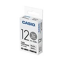 Casio XR-12TRWE Tape OILS/FCE 12mm Black on White