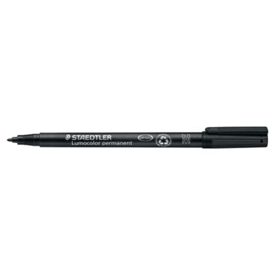 Staedtler Lumocolor Permanent Pens Medium Black - Box of 10