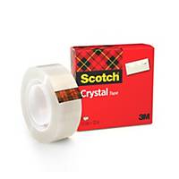 Scotch® Crystal Tape Transparant plakband 600, B 19 mm x L 33 m, per rol