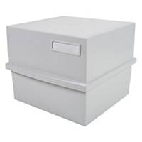 Exacompta Card box for 500 system cards A5 light grey