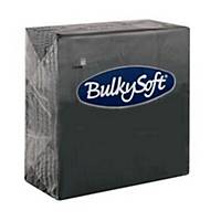 BulkySoft 2-laags servetten, 33 x 33 cm, zwart, pak van 100 stuks