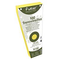 Exacompta Forever Filing Strips Trapezoidal, 105x240, yellow, pack of 100