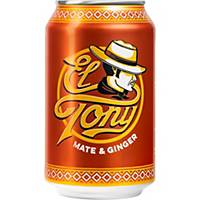 EL TONY Mate and ginger drink 33cl, can, pack of 24