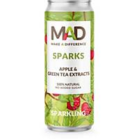 MAD SPARKS apple and green tea 33cl, can, pack of 24