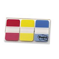 3M Post-It Strong Neon Red Yellow and Blue Index Pack of 66
