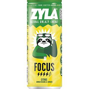 Zyla Focus boisson énergétique aux agrumes, 25 cl, par 4