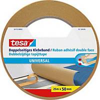 Tesa® dubbelzijdige tape, B 50 mm x L 25 m, per rol plakband
